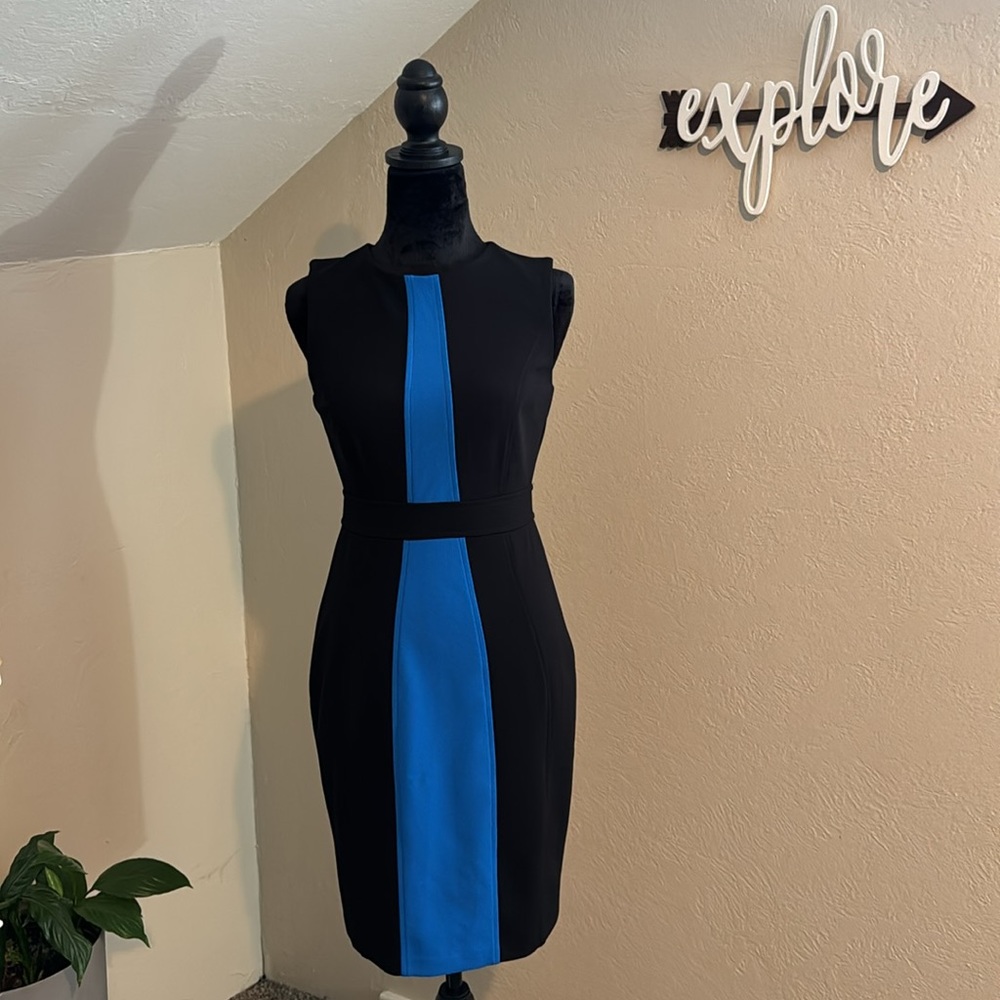 Tommy Hilfiger Black & Blue color blocked dress